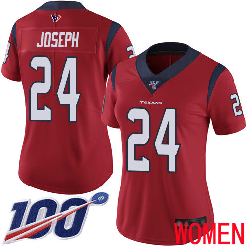 Houston Texans Limited Red Women Johnathan Joseph Alternate Jersey NFL Football #24 100th Season Vapor Untouchable